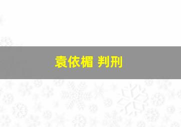 袁依楣 判刑